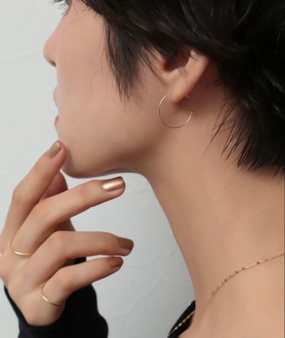 【grâce grace】K10 スキニーリング 11号｜華奢 重ね付け◎ 上品