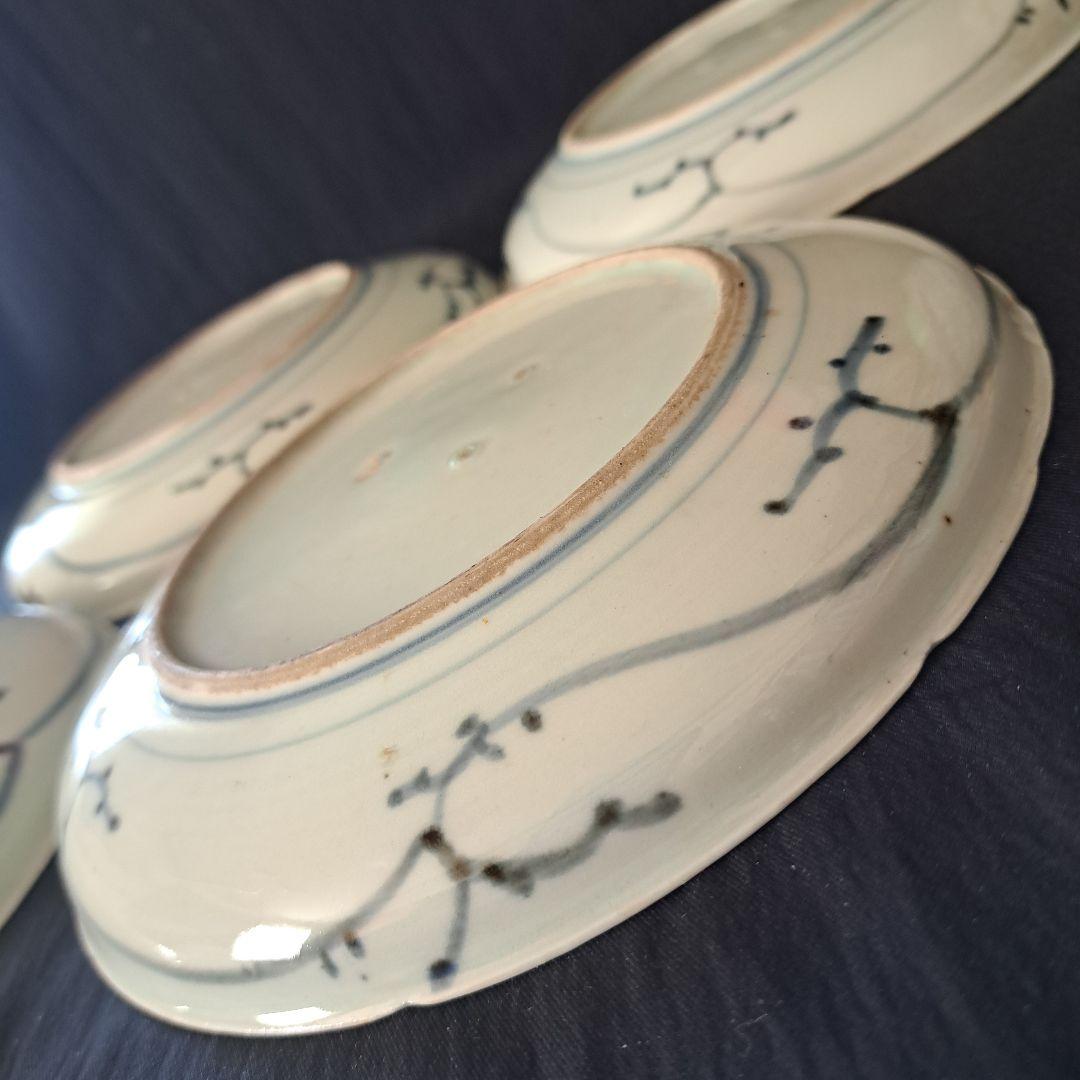 江戸のお皿を食卓に！」 古伊万里染付皿(直径18cm ) 4客