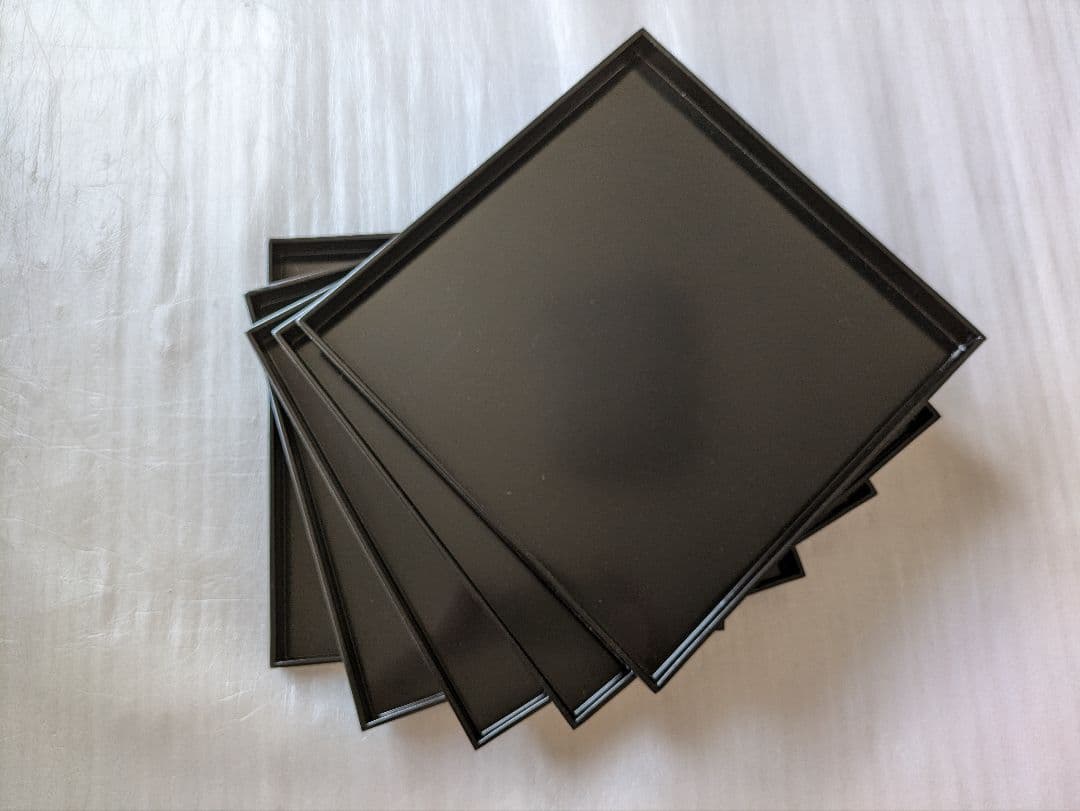 懐石道具 懐石膳 四方盆 10客 正角膳 紙箱入り　五客二箱