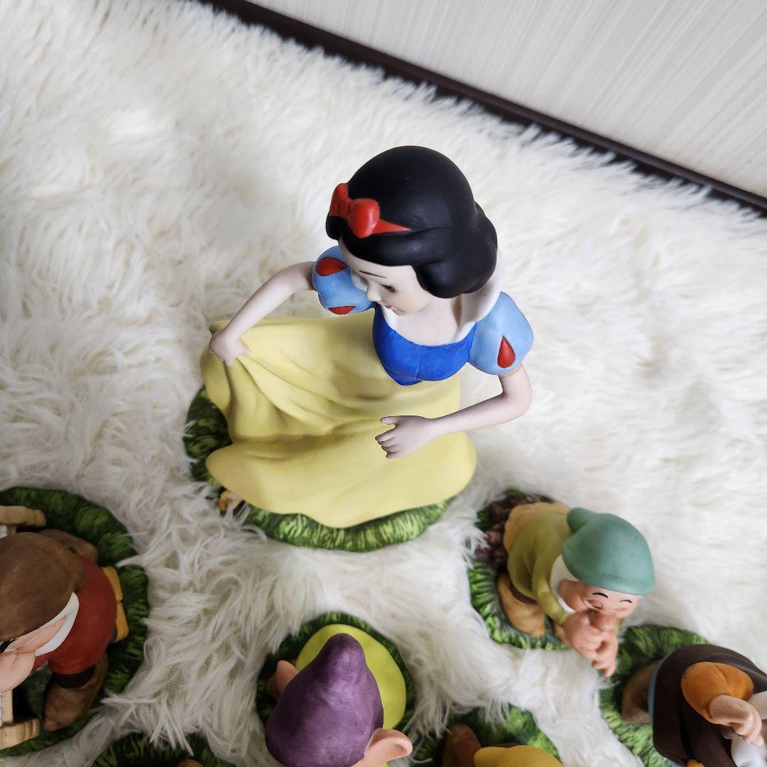 ☆ほぼ新品☆白雪姫と7人のこびと 加藤工芸 ガーデンフィギュア 陶器 陶器