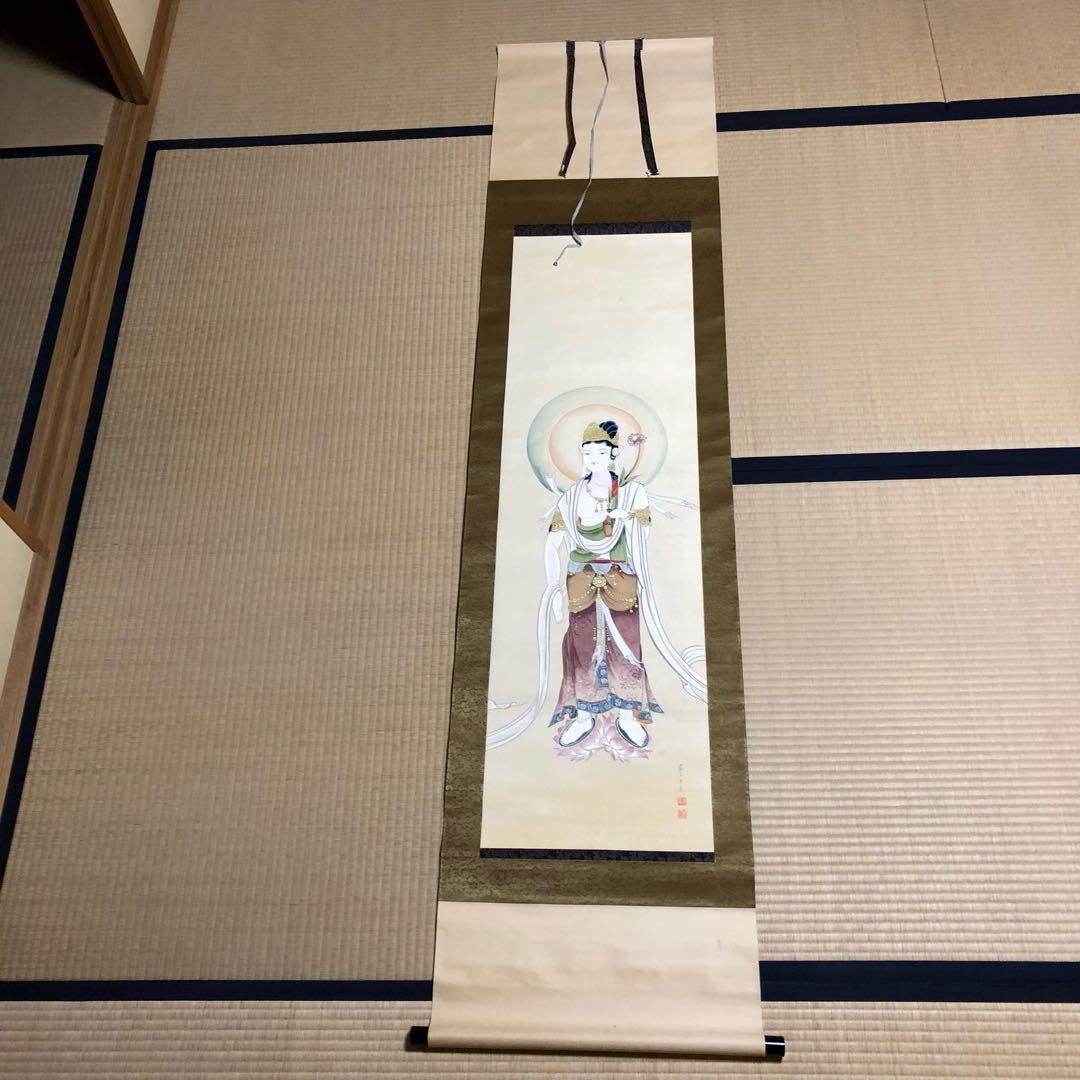 掛け軸 観音様  仏画  仏像  古美術 骨董