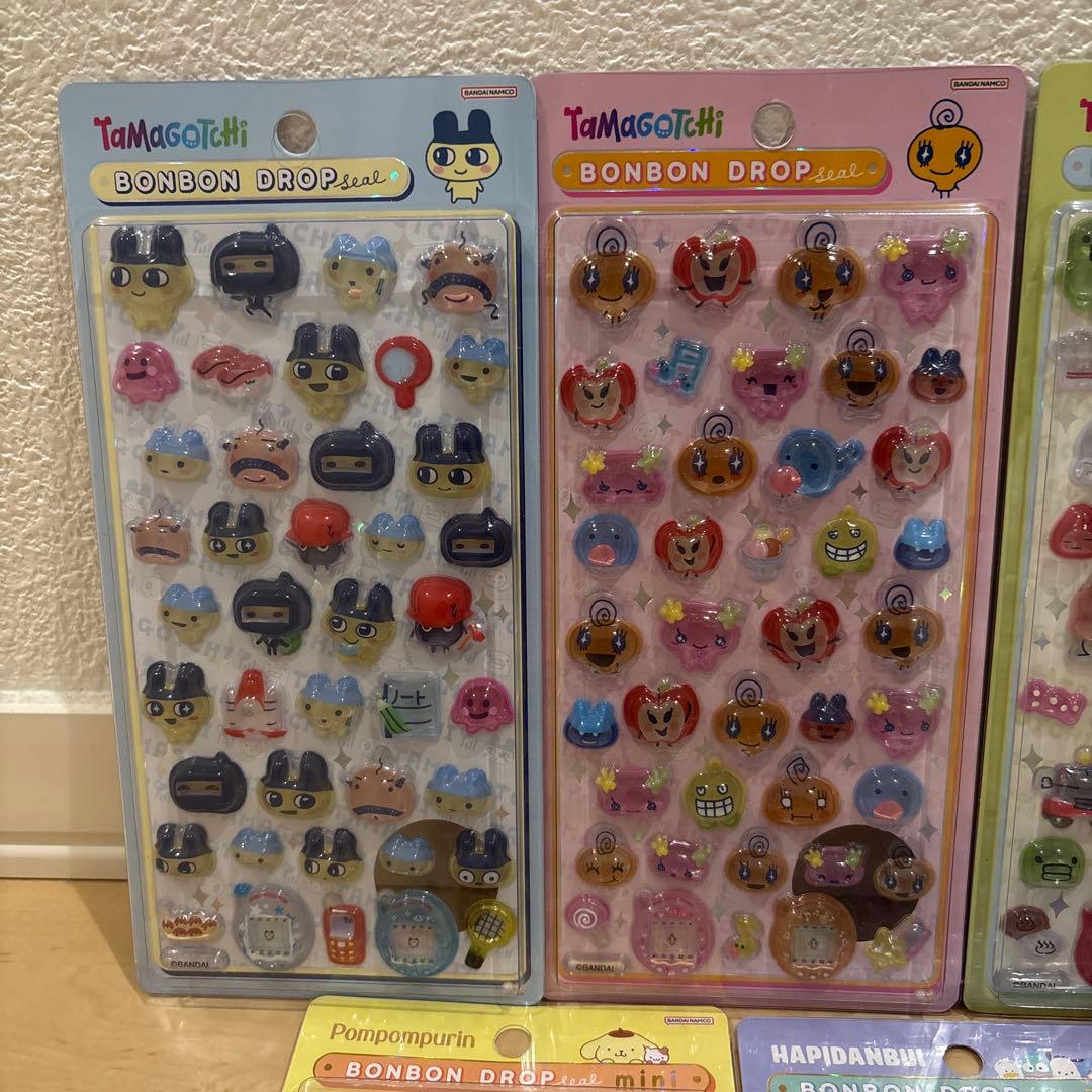 正規品 ボンボンドロップシール たまごっち しずく ポムポムプリン はぴだんぶい