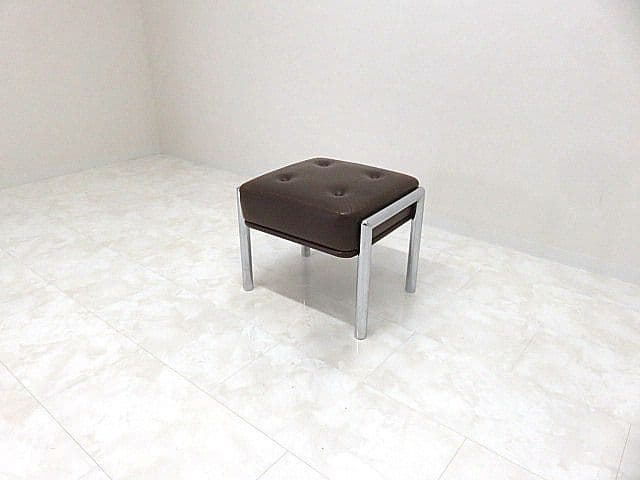 チ*ウ様 希少品/ヴィンテージ　Knoll/ノール/ノル 本革オットマン　本革ス