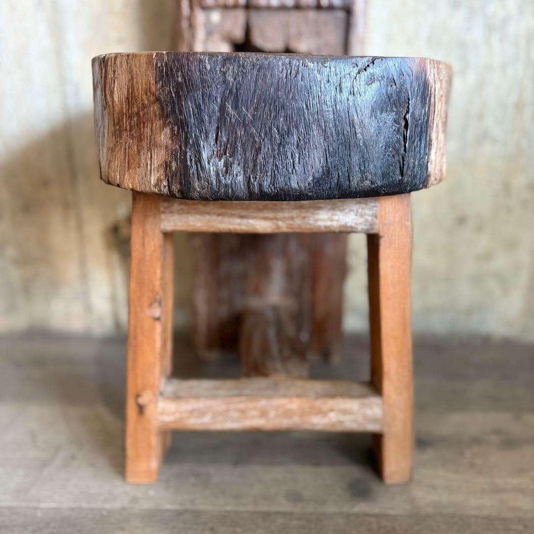 天然木 切り株 丸太 無垢材チェア ヴィンテージ