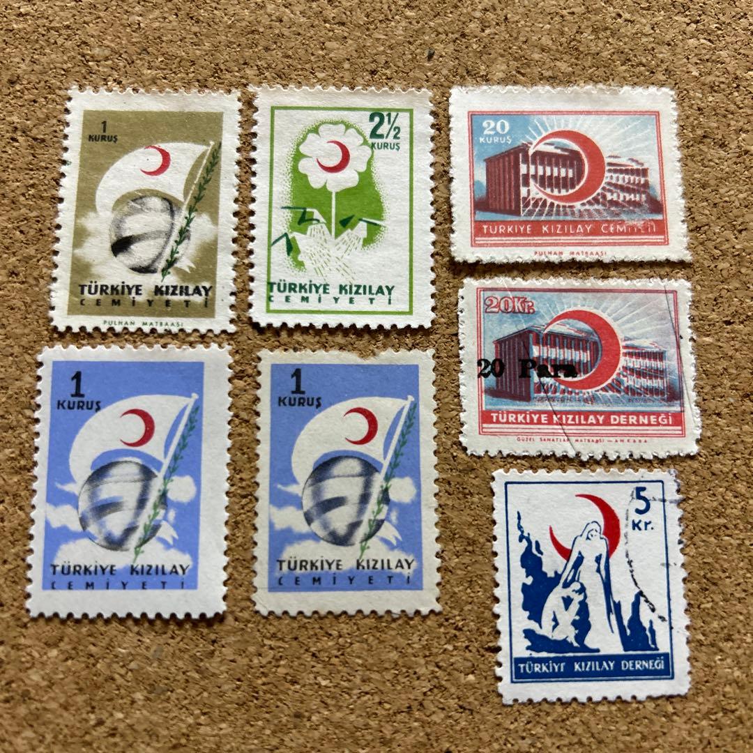 海外 外国切手 トルコの切手 レトロな切手 使用済7点 - メルカリ