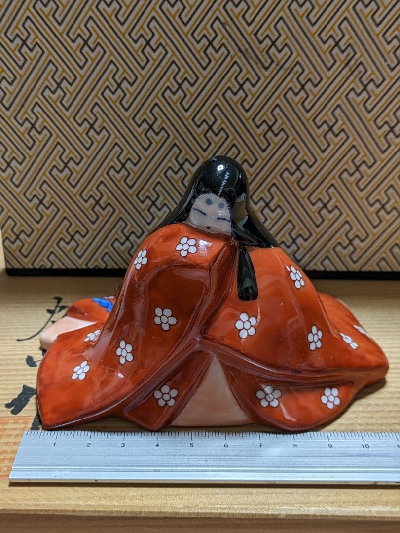 鍋島畑萬窯元陶器雛人形源氏雛　男雛　女雛