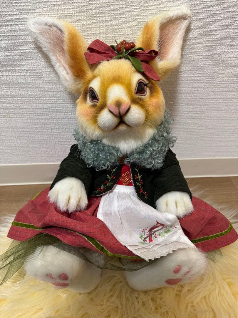 最終価格】海外作家様作 アートドール ワンピースを着たうさぎ - メルカリ
