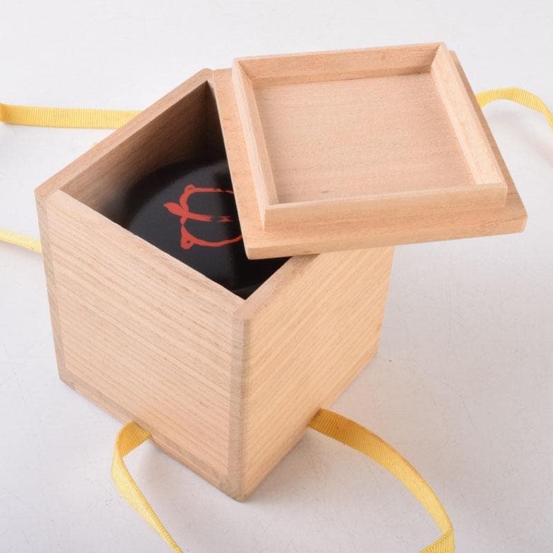 茶道具 黒塗 朱亀蒔絵 不白好 棗 時代箱 V 8509