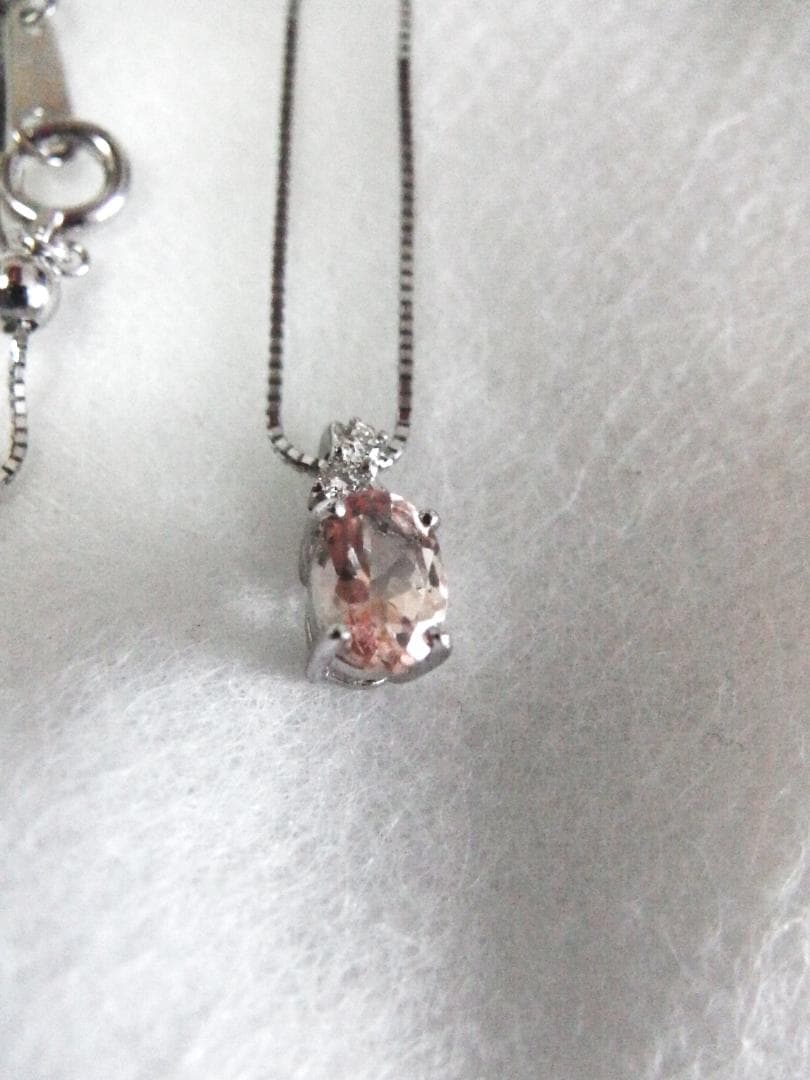 カロママさま専用：ドラゴンガーネット 0.5ct + ダイヤモンド ペンダント