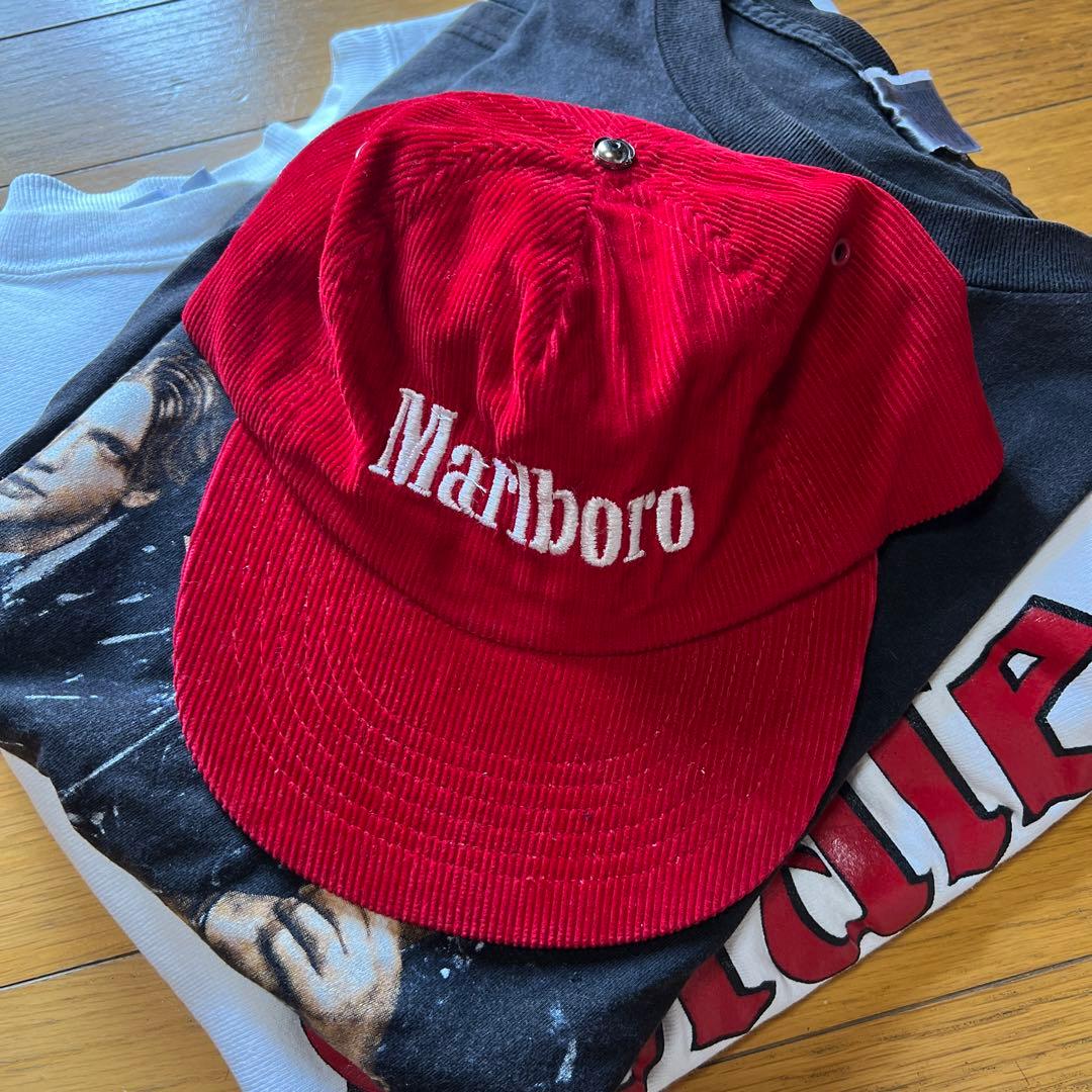 Marlboro コーデュロイキャップ VINTAGE レッド marlboro cap マルボロ
