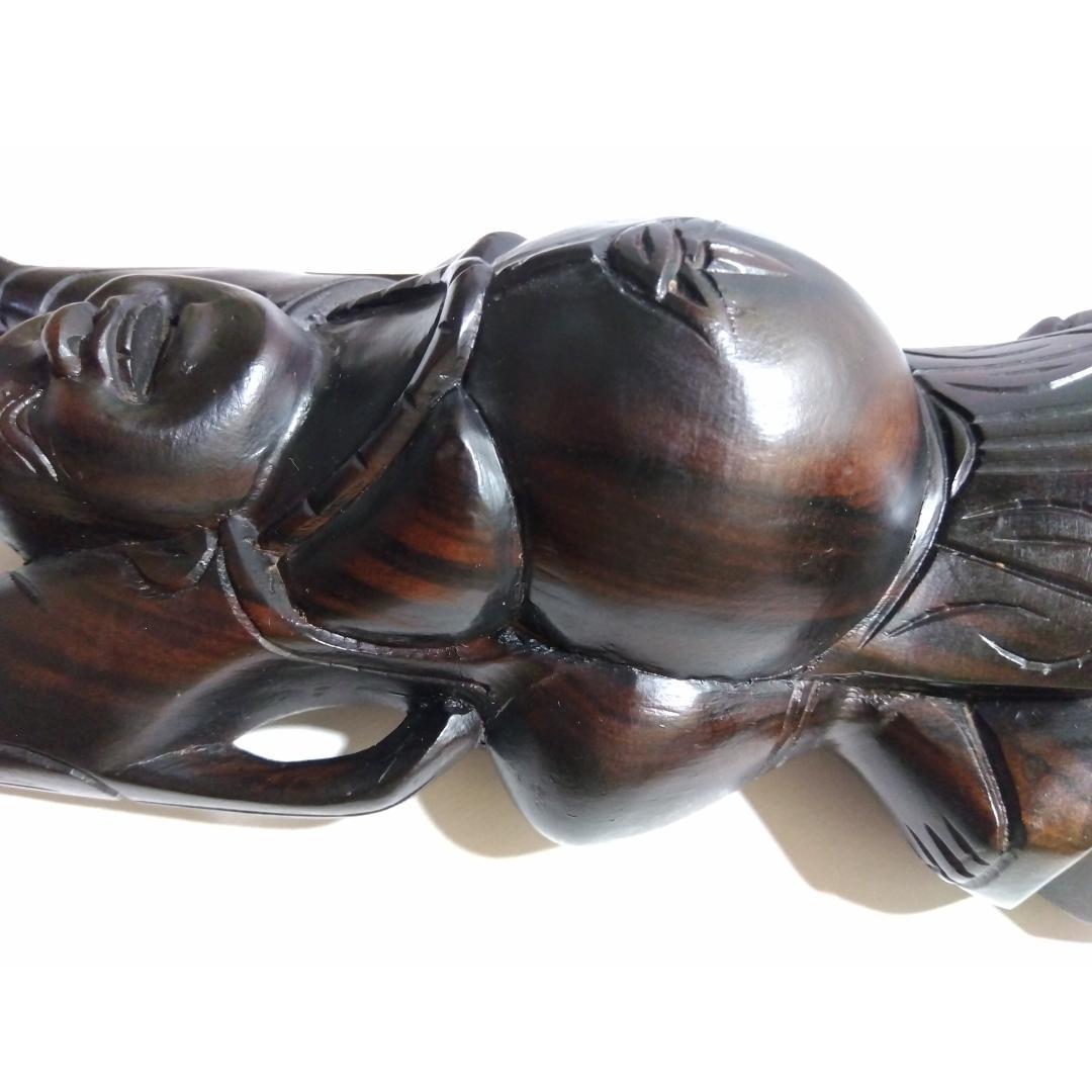 神像 】 七福神 布袋尊 ／ 手彫り ／ ヴィンテージ 昭和 骨董