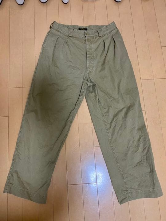 rrl チノパン ワイド 36×32 コットン フィールド チノパンツ｜Double