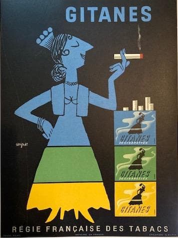 GITANES ・ジタン1953年 リト SAVIGNAC/サヴィニャック