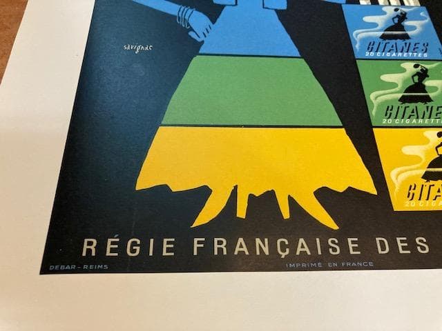 GITANES ・ジタン1953年 リト SAVIGNAC/サヴィニャック
