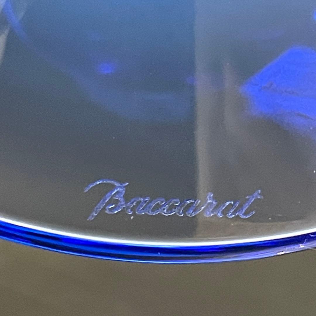 Baccaratベガ クリスタルキャンドルホルダー ブルー