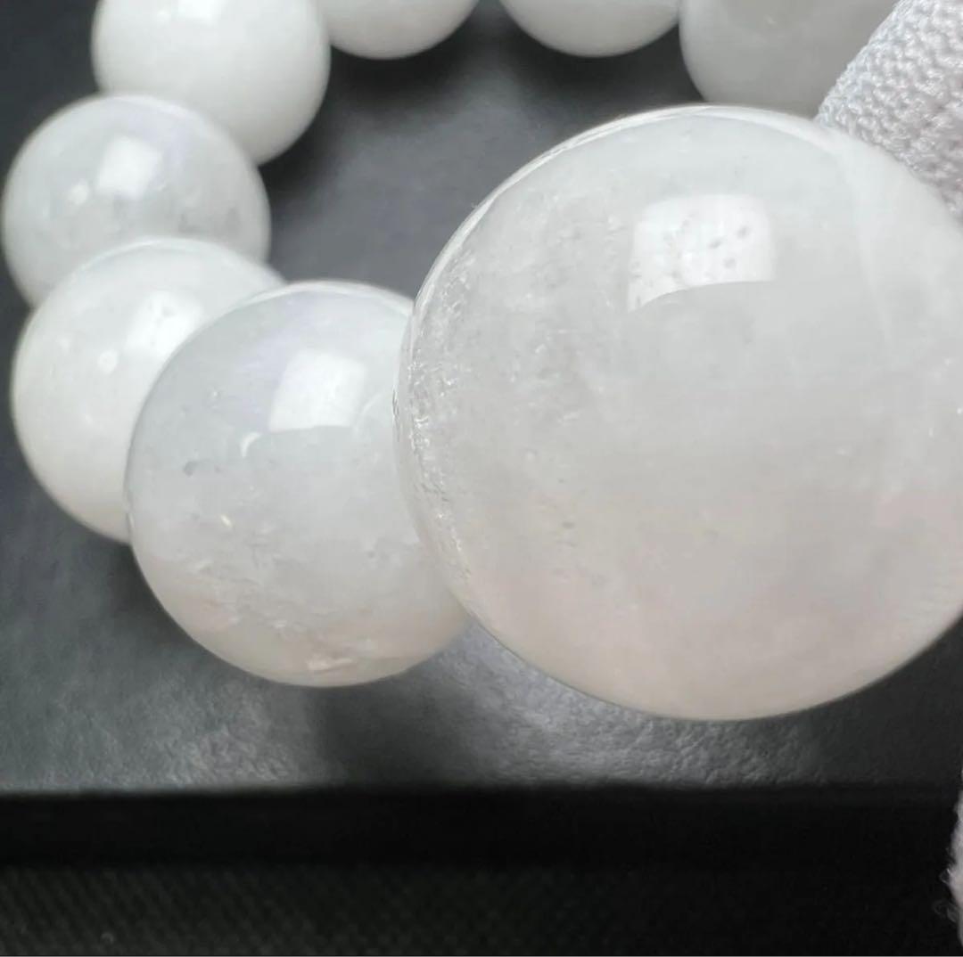 【77152】キラキラ 超大玉 ホワイトガーデンクォーツ 20mm ブレスレット