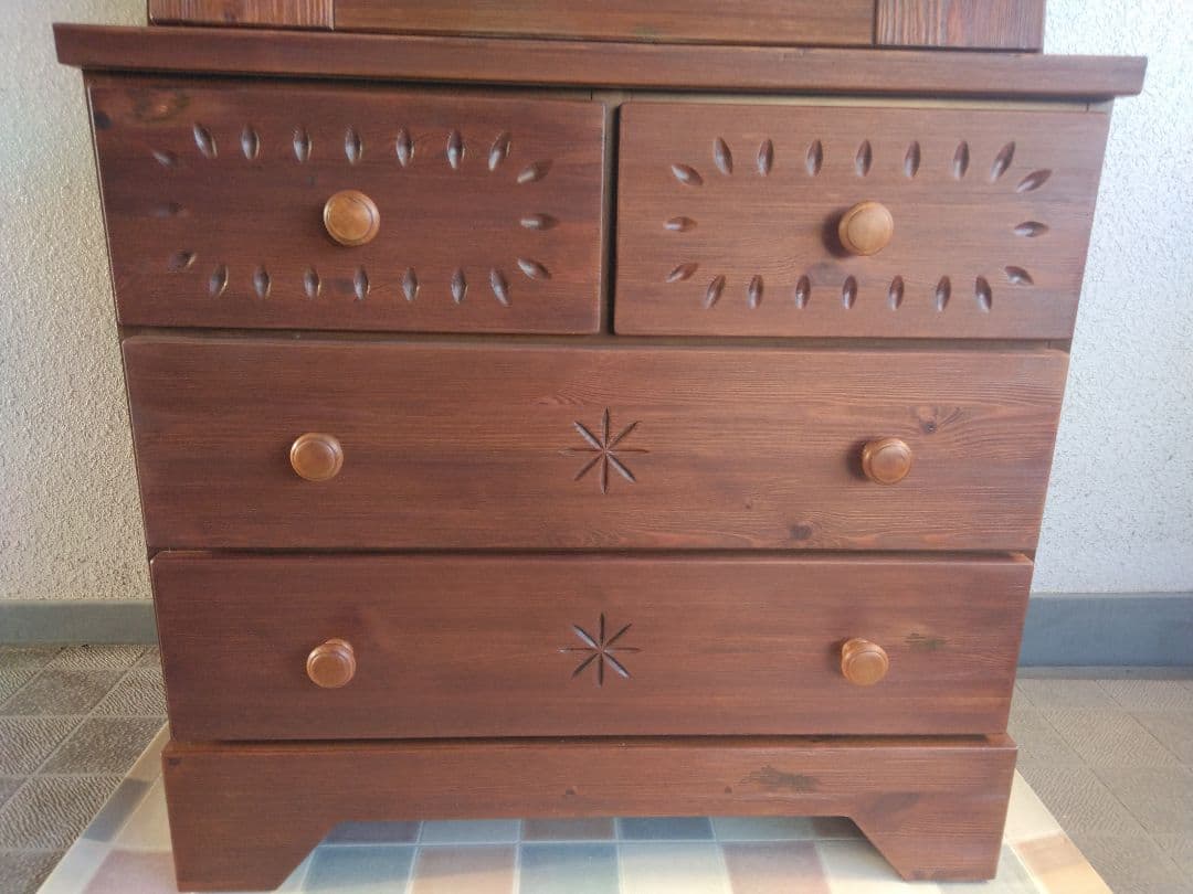 チェスト付きライティングビューロー