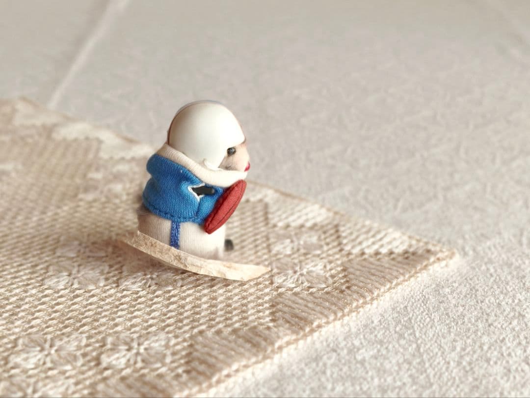 vintage figure ❀ふんわり可愛い ラグビー選手の ネズミくん チーズ