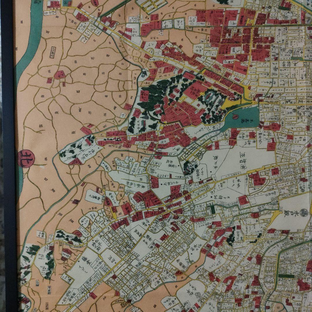 \"未使用\" 超大判色繪　安政六巳未年新刻『御江戸絵圖』、須原屋茂兵衛蔵板