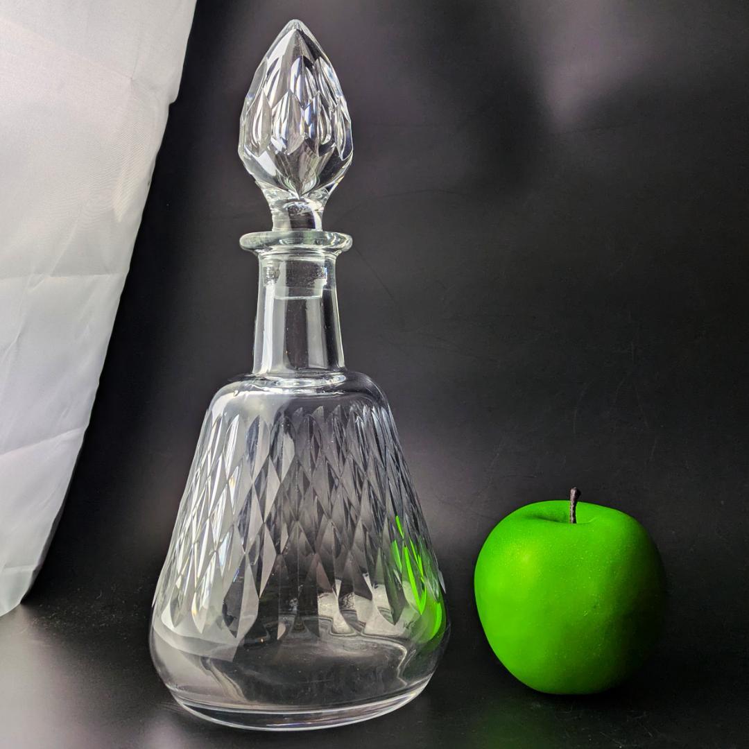 バカラ アルマニャック ダイヤカット デキャンタ 仏ヴィンテージ 刻印