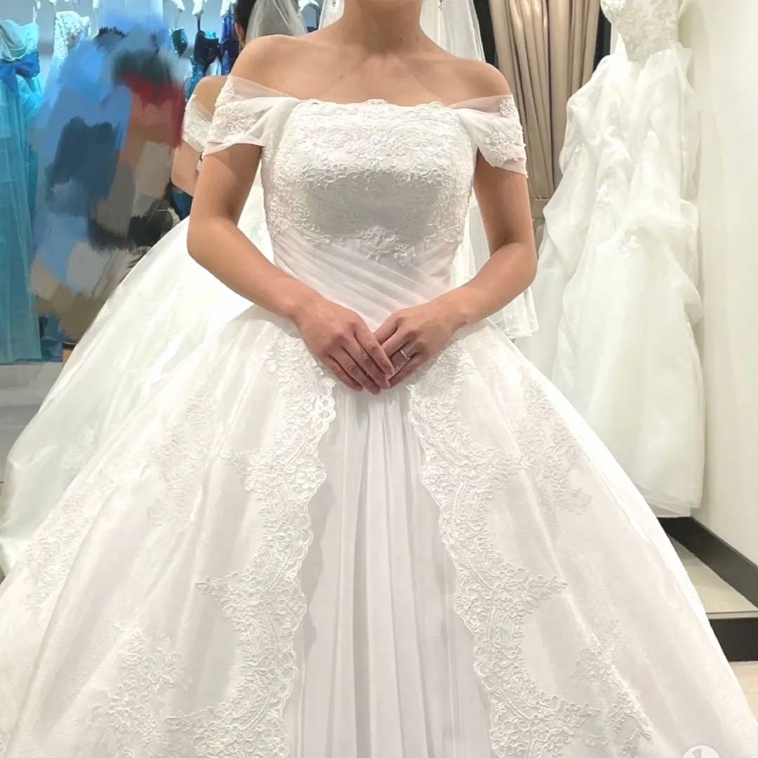 【引っ越し値下げ中1/29まで】ウェディングドレス　オフショル　プリンセスライン