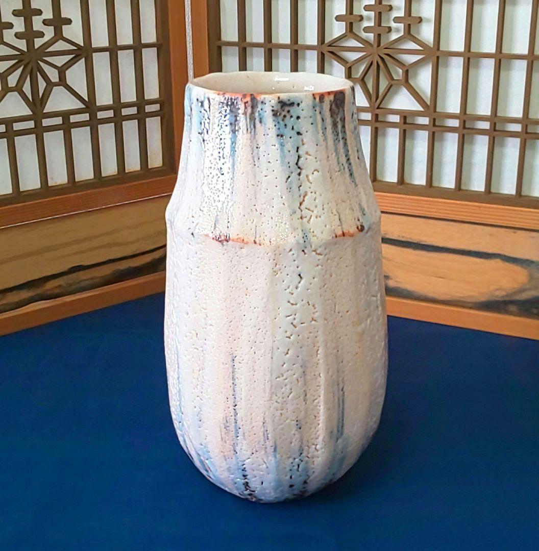 未使用】安藤工 志野花生 花器 花瓶 美濃焼 - メルカリ