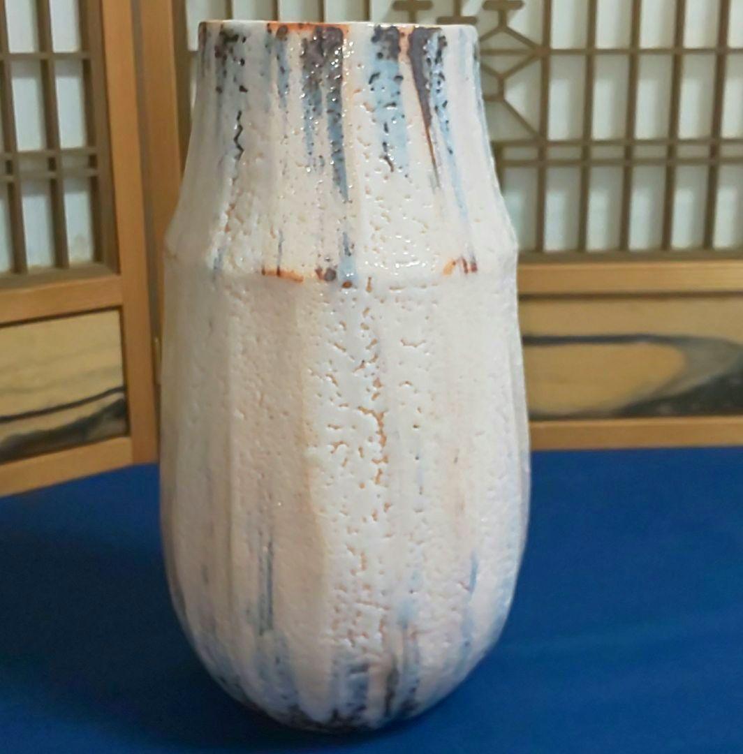 未使用】安藤工 志野花生 花器 花瓶 美濃焼 - メルカリ