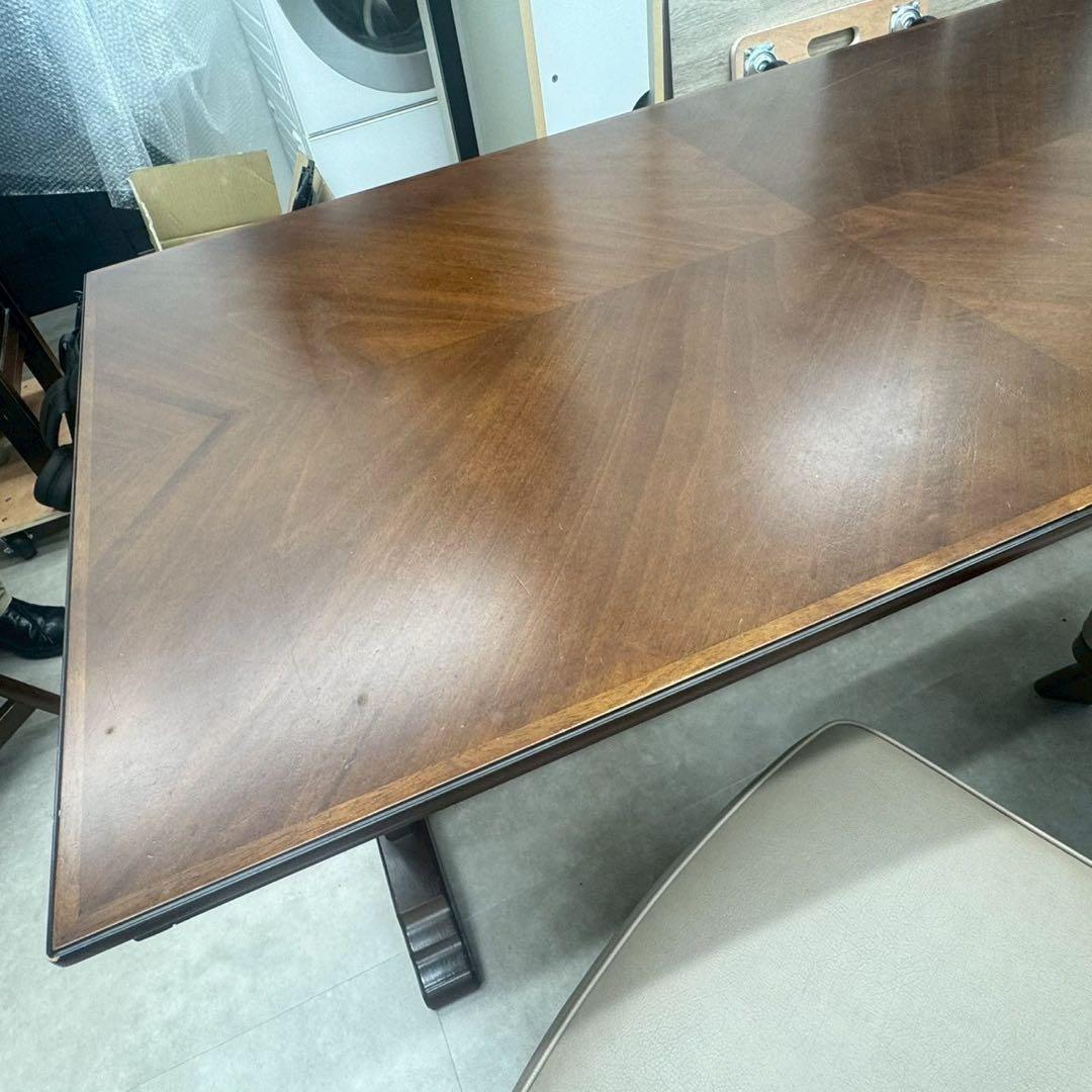 カリモク　ダイニングテーブル 回転チェア　4脚　ルスティック