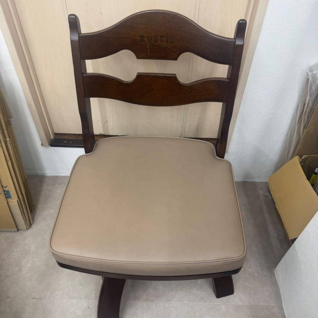 カリモク　ダイニングテーブル 回転チェア　4脚　ルスティック