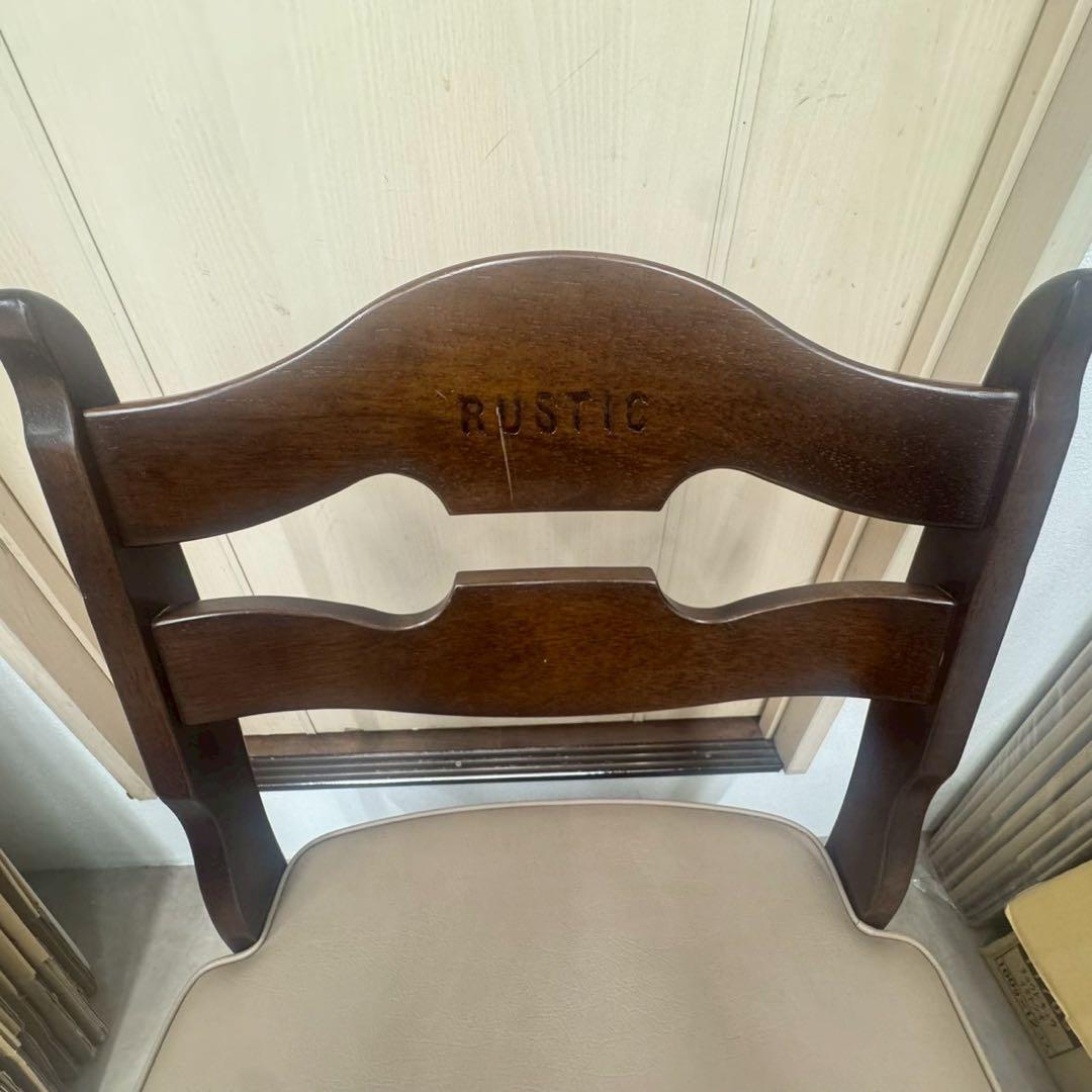 カリモク　ダイニングテーブル 回転チェア　4脚　ルスティック