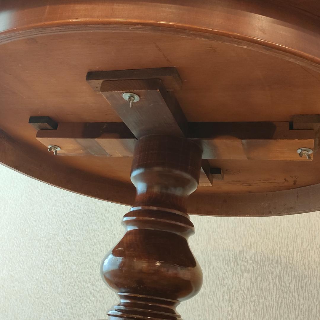 象嵌　花柄　ラウンドテーブル　イタリアンクラシック