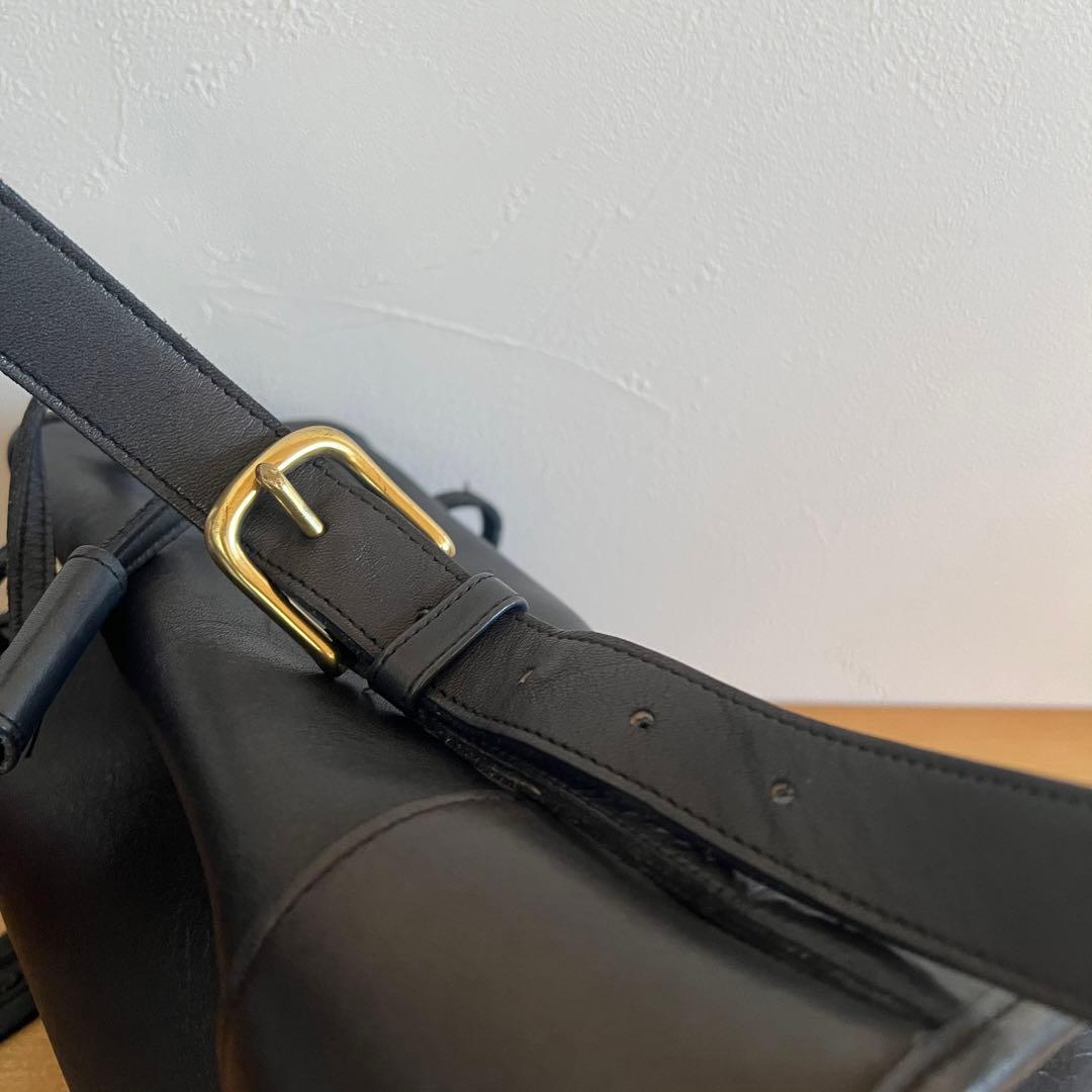 OLD COACH オールドコーチ レザー　9984 巾着　ブラック　USA製