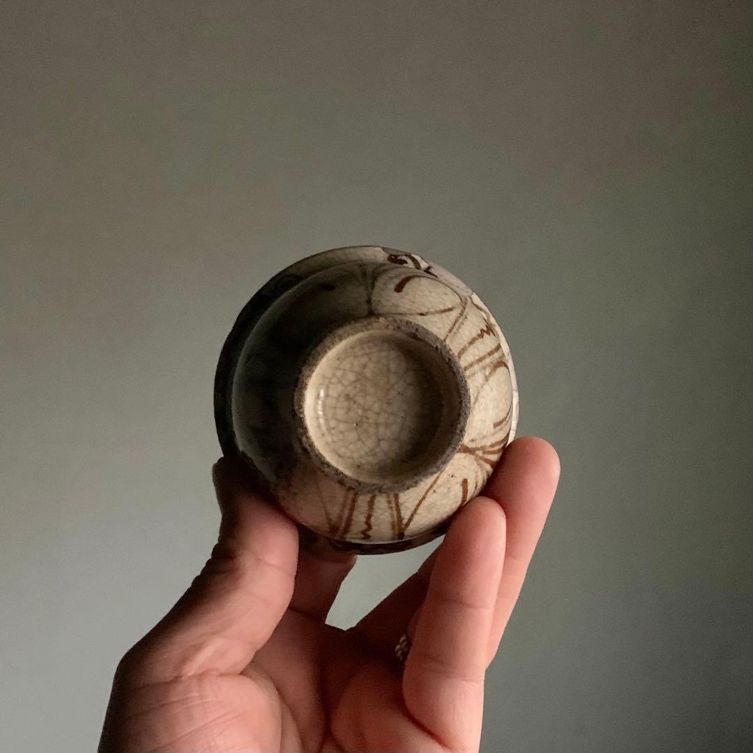 絵瀬戸 盃 ぐい呑み ちょこ 酒器No.2 古美術 古道具 アンティーク