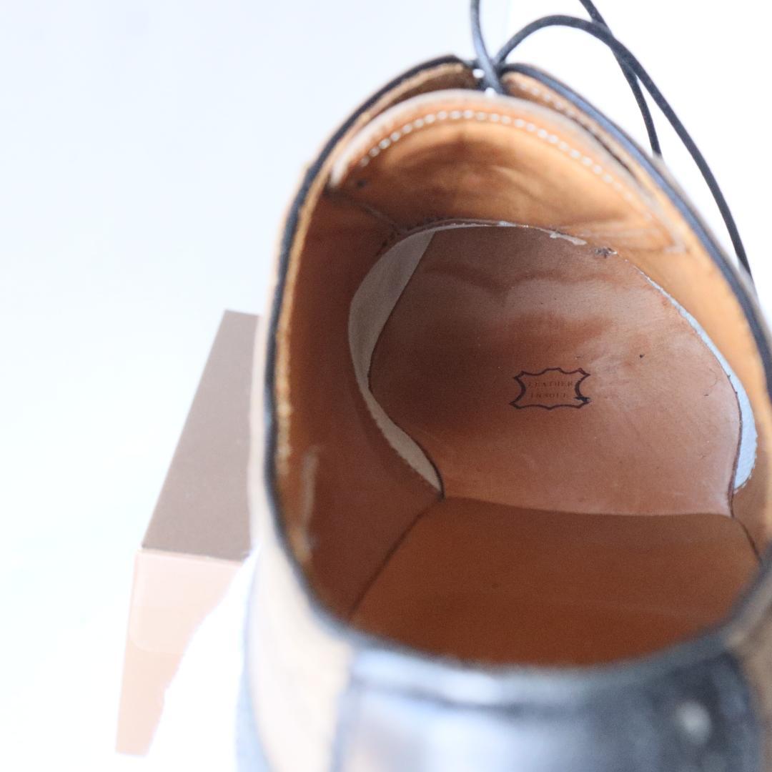 極美品リーガル　バイカラーウイングチップ　黒×グレージュ　24cm