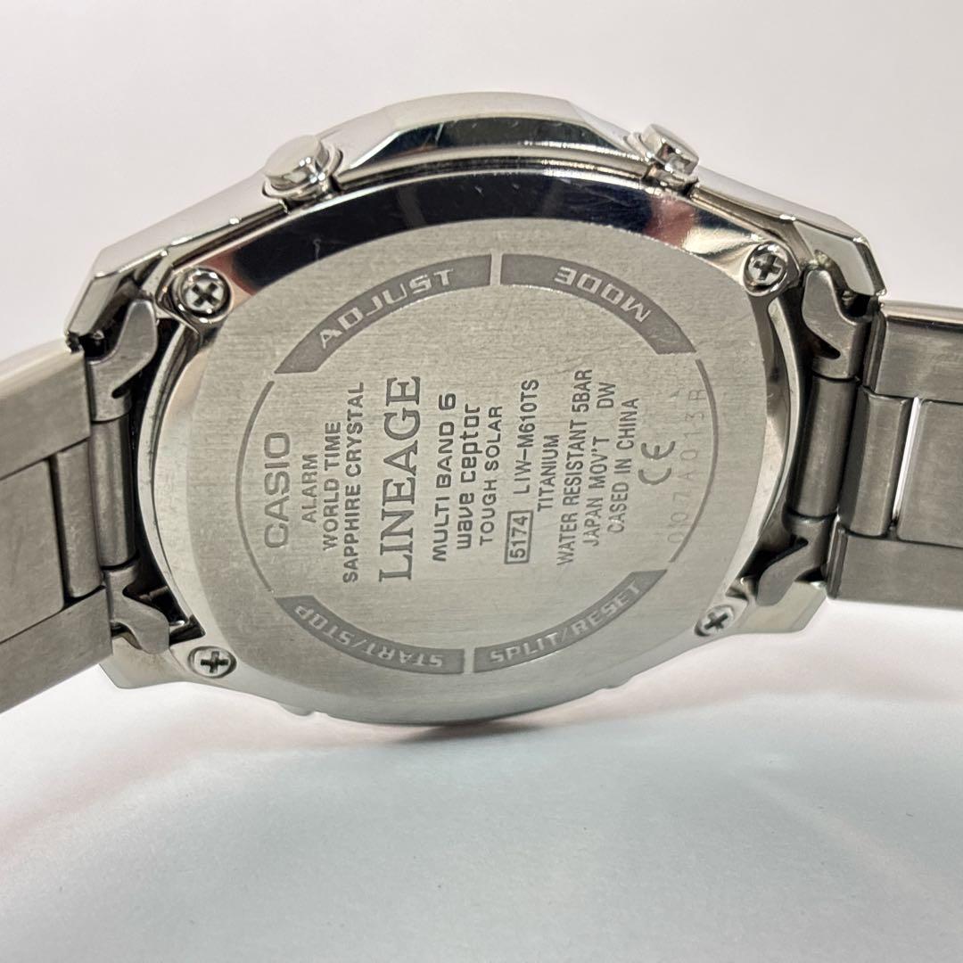 【稼働 付属品】美品 カシオ メンズ腕時計 クロノグラフ LENEAGE