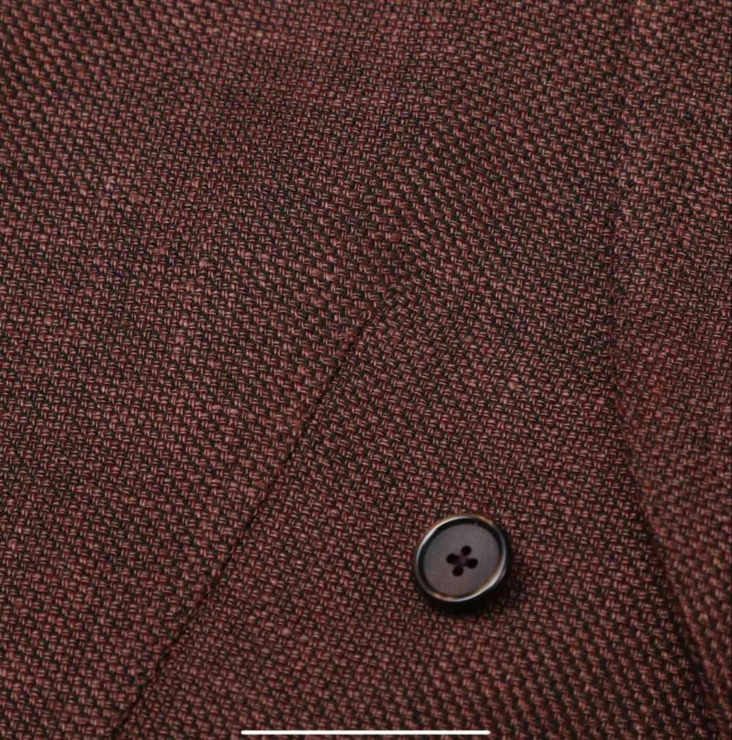 未使用級】タリアトーレ TAGLIATORE ジレ ブラウンSize48