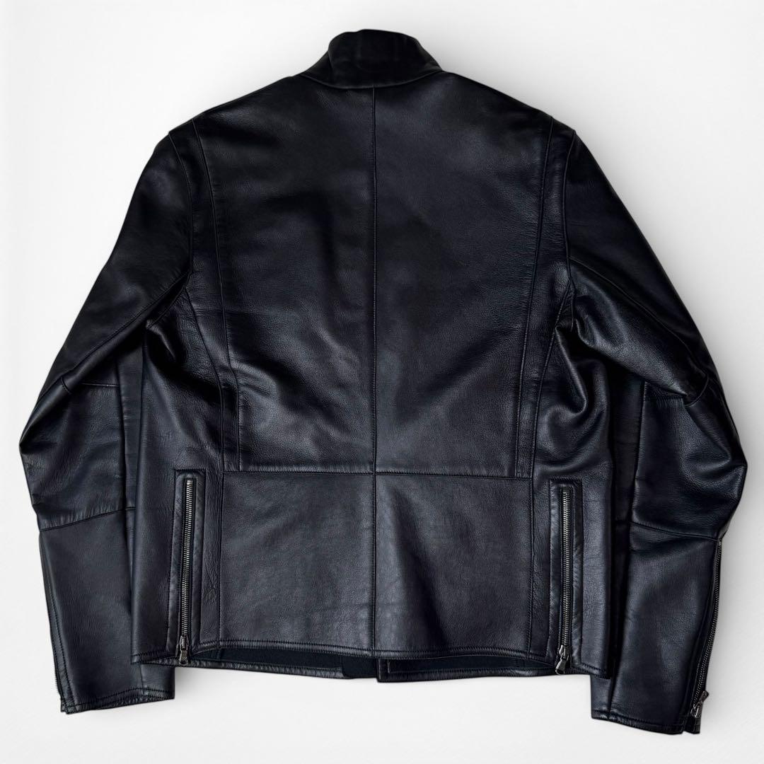 98AW EMPORIO ARMANI ラムレザー ライダースジャケット 90s - メルカリ