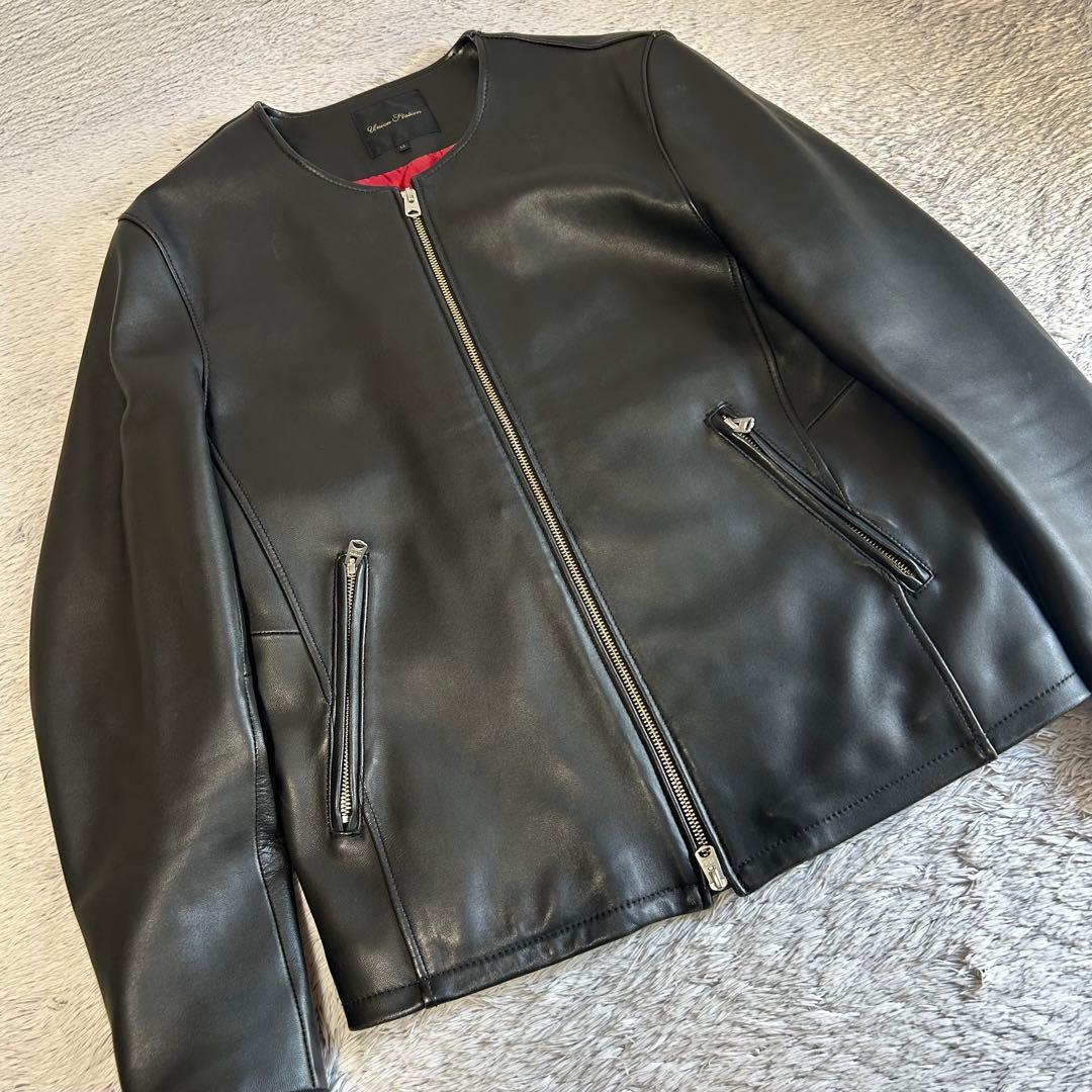 UNION STATION ユニオンステーション シングルレザージャケット XLの