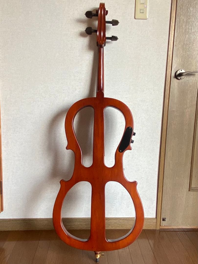 【弓・収納袋付き】エレクトリックチェロ サイレントチェロ 木製 匿名配送