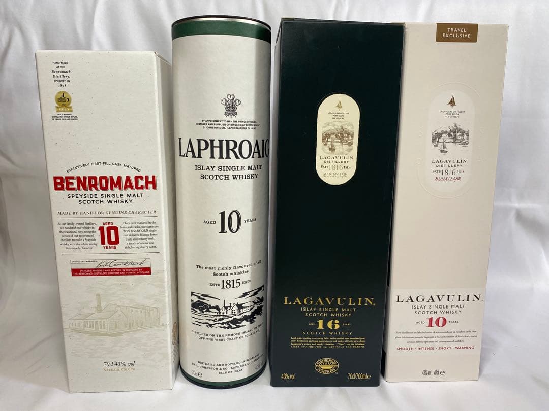 スコッチウイスキーセット ベンロマック ラフロイグ ラガブーリン