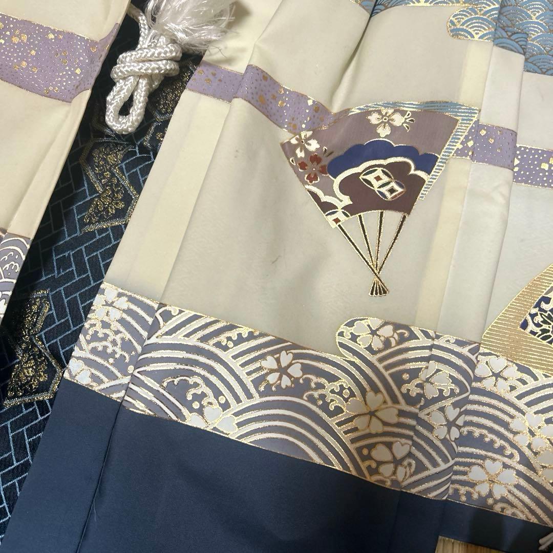 5歳　袴セット　七五三　フルセット　ネイビー