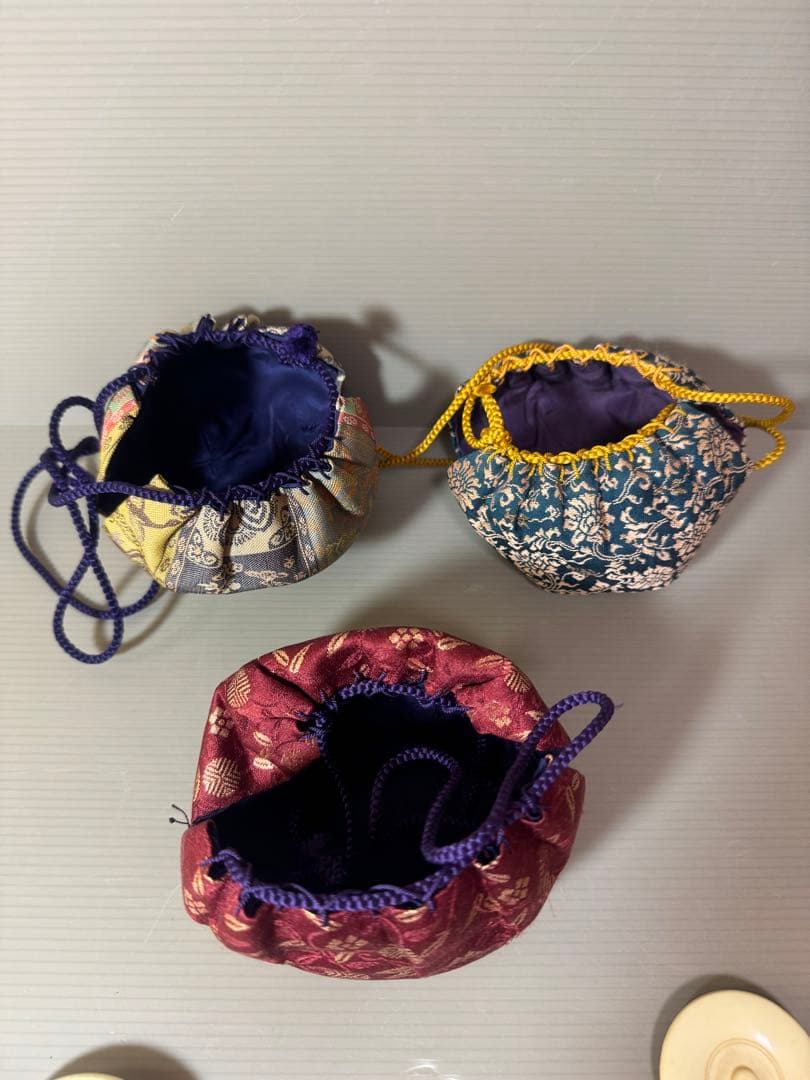 2760 茶道具 茶入 3客 仕服付