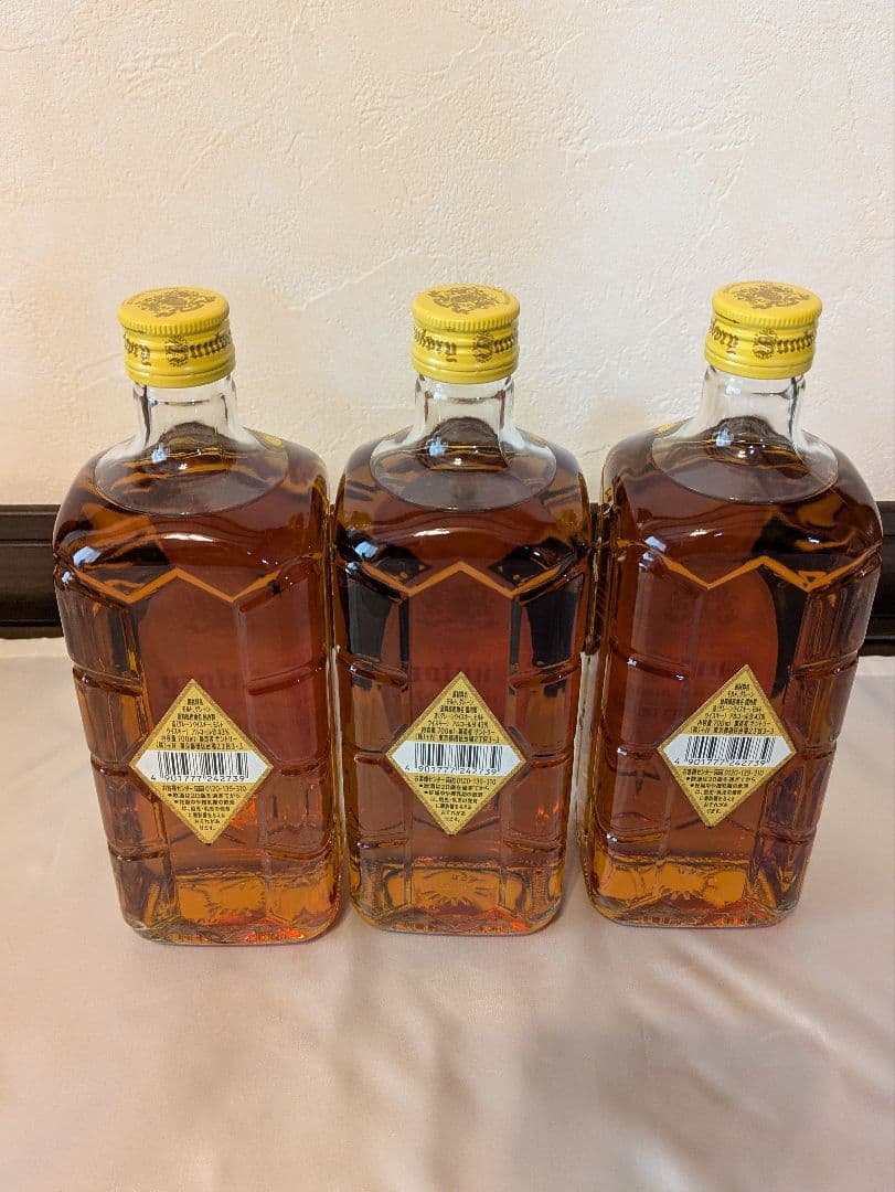 3727 送料無料 新品未開封 サントリーウイスキー角瓶 復刻版 3本 正規