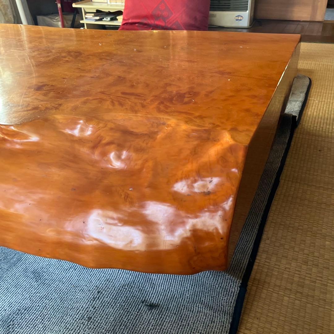 花梨か杉の木一枚板テーブル｜