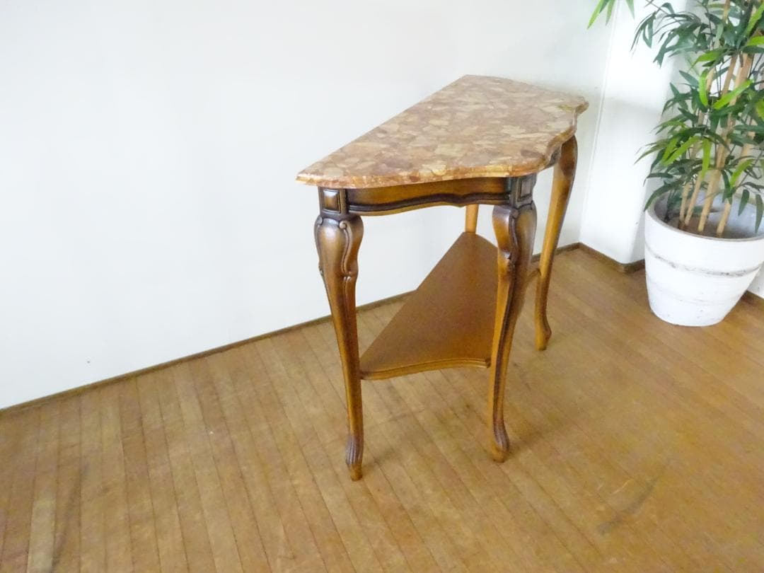 Tinajo様専用 コンソールテーブル 花台 電話台 大理石天板 高級 美品 ①