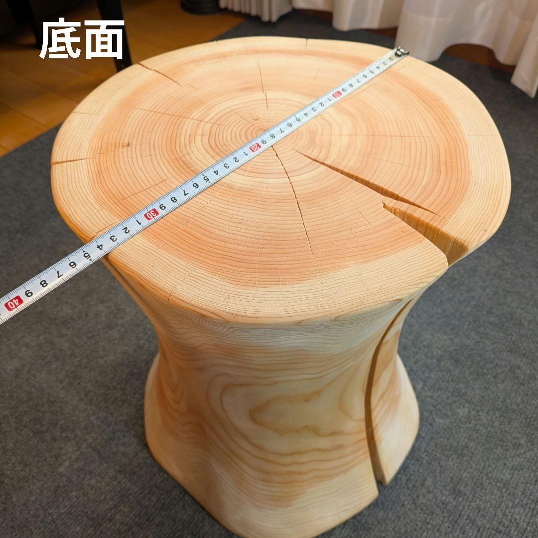 outdoorman　檜①　丸太　椅子　スツール　高さ約40㎝
