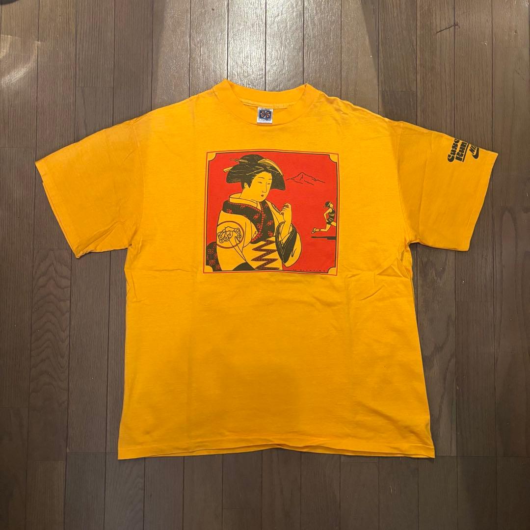 ナイキ　NIKE 浮世絵 Tシャツ XL シングル　ビンテージ　芸者　風車タグ Yahoo!オークション - NIKE ナイキ 風車タグ 浮世絵 芸者 Tシャツ 新品