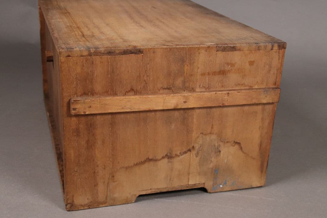 時代 花鳥図 金蒔絵 黒塗二段卓 冠卓 木箱 木製 花台 飾台 鶉 雀 M840