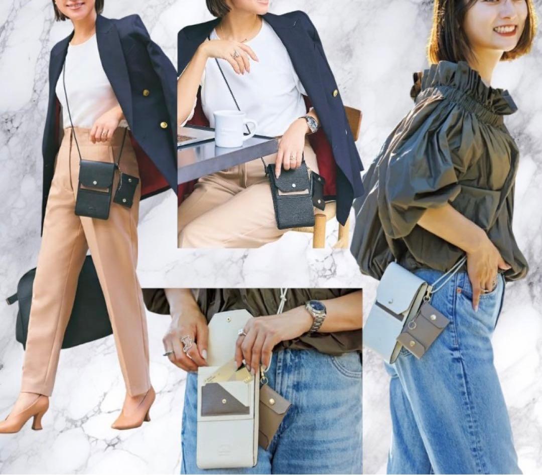 【新品未使用】定価4.6万円L’arcobalenoフラップショルダーウォレット