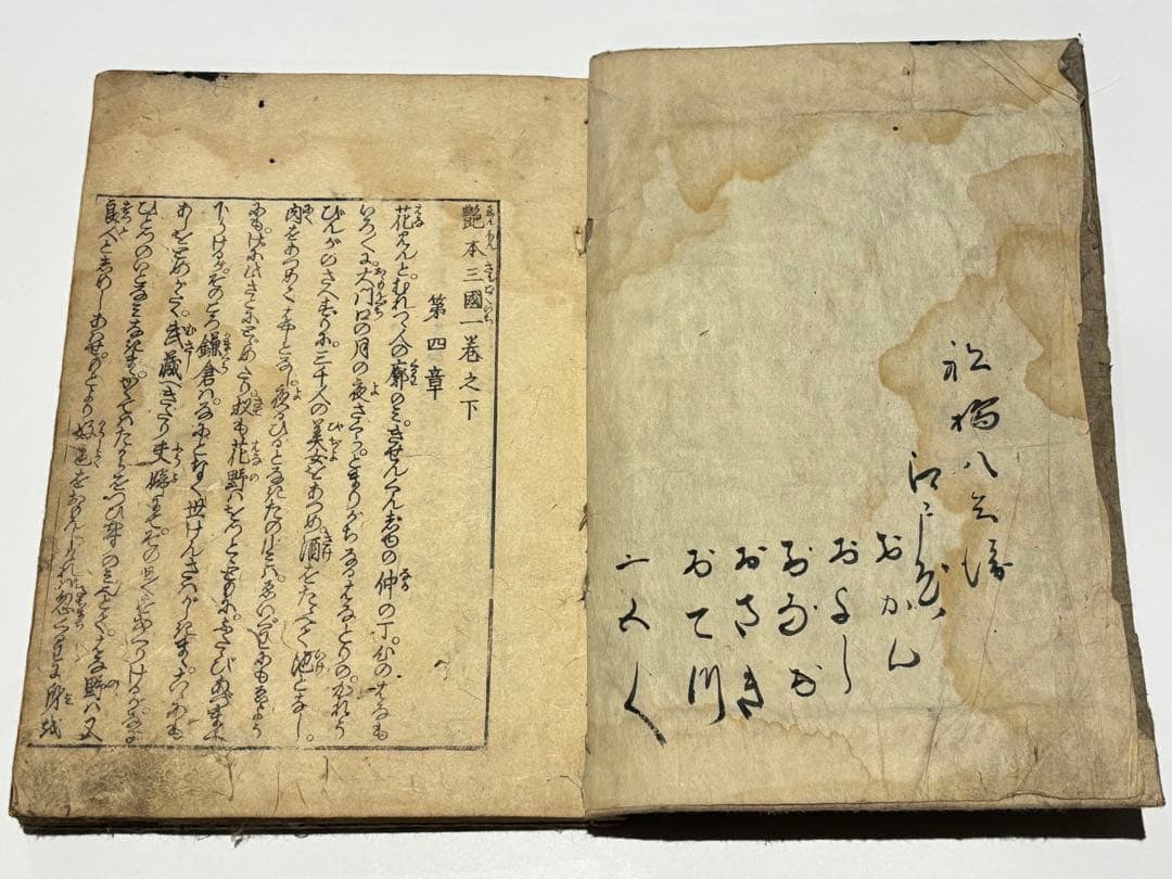 男色図入り「艶本三国一（三国女夫意思）巻之下」歌川国貞 1冊|春画